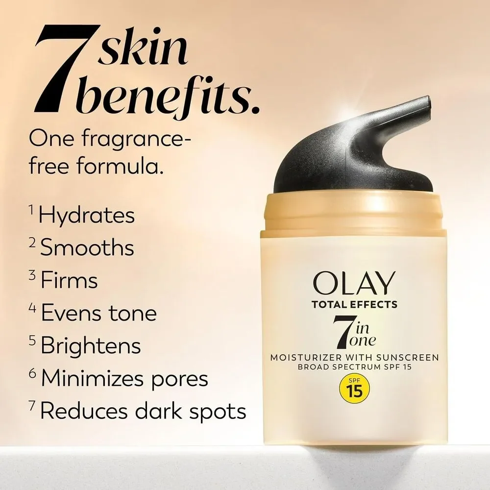OLAY Total Effects 7-in-1 Anti-Aging Face Moisturizer with SPF 15 White 1.7 oz